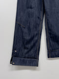 554 Roll-up selvage wide denim pants