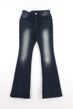 Blue black span bootcut jeans