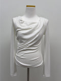 Cloud Shirring Drape T-Shirt