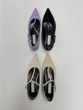 Strap Stiletto Flat Shoes