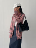 [unisex] Fuzzy Check Overfit Shirt