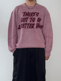 Soft Brush Lettering Round Knit