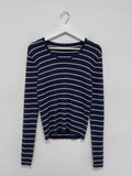 [Plan] Kissing Ribbed U-neck Knit T-shirt