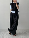 Kalin pleated wide slacks
