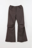 Back button pin tuck bootcut slacks