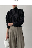 Charming Tie Puff Blouse