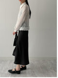 Frill Yoru See-through Blouse