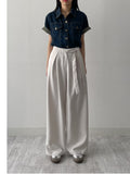 Connie Strap Pleated Wide Slacks
