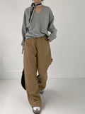 Greek V-neck Loose Fit Sweatshirt