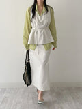 [Unisex] Fomi Linen Check Over Fit Shirt