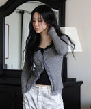 Lace slim cardigan