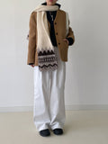 Nordic Color Matching Hair Long Muffler