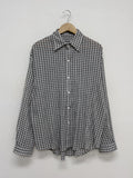 Linen Gingham Check Overfit Shirt
