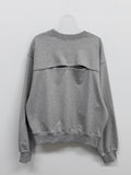 Back Slit Loose Fit Crop Sweatshirt