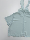Haze Chiffon Tie Crop Blouse