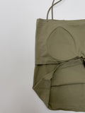[2 version/with cup] Span square bra top