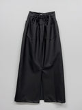 Matte Leather High Waist Long Skirt