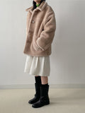Mink reversible half mustang jacket