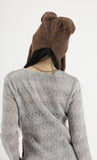 Knit cat hood beanie