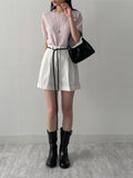 Spring Roll Up Cotton Shorts