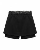 LACE BANDING SKIRT PANTS
