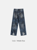 Destroyed Oil Washed Denim