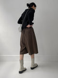 Unbalanced Button Off-Shoulder Knit