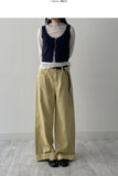 [Belt SET] Cabra Cotton Wide Pants