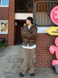Cozy Podak Knit Hood Zip-up