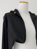 Hooded nylon bolero jumper