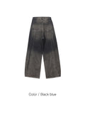 Two-tone Taping Incision Denim
