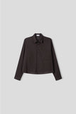 [Linen] Mate Crop Check Shirt