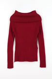 Angora fur off-shoulder knit