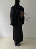 Shear Wool No-Collar Overfit Single Jacket
