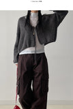 Alpaca Strap Cuffs Cardigan