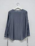 Strap See-Through Long Blouse