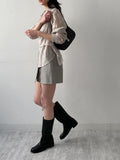 Ready Belted Wrap Skirt Pants