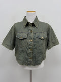 Kota Denim Crop Shirt Jacket