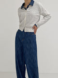 Cash Cable V-neck Knit