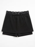 LACE BANDING SKIRT PANTS