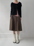 Unbalanced Button Off-Shoulder Knit