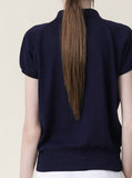 Puff Button Up Linen Knit