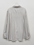 [Wrinkle Free] Two Way Wrap Stripe Loose Fit Shirt