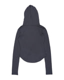 CURVED HEM CROP HOODIE