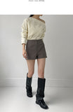 Unbalanced Shoulder Poplin Shirt