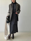[Skirt SET] Corduroy Sleeveless Long One Piece
