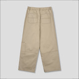 Cotton stitch wide work pants