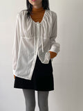 Antu shirring loose fit blouse