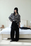 Cropped Wrap Flower Blouse