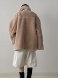 Mink reversible half mustang jacket